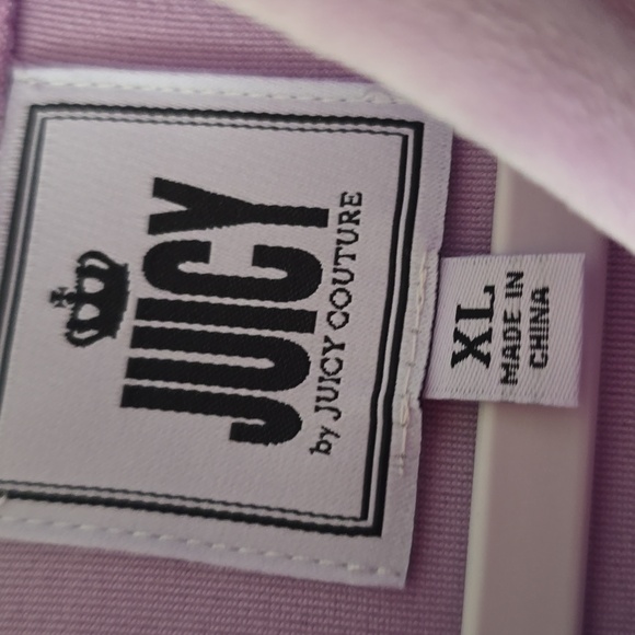 JUICY COUTURE BRAND WOMEN'S JUNIOR LONG SLEEVE ORCHID VELVETEEN HOODIE SIZE XL - Picture 3 of 16